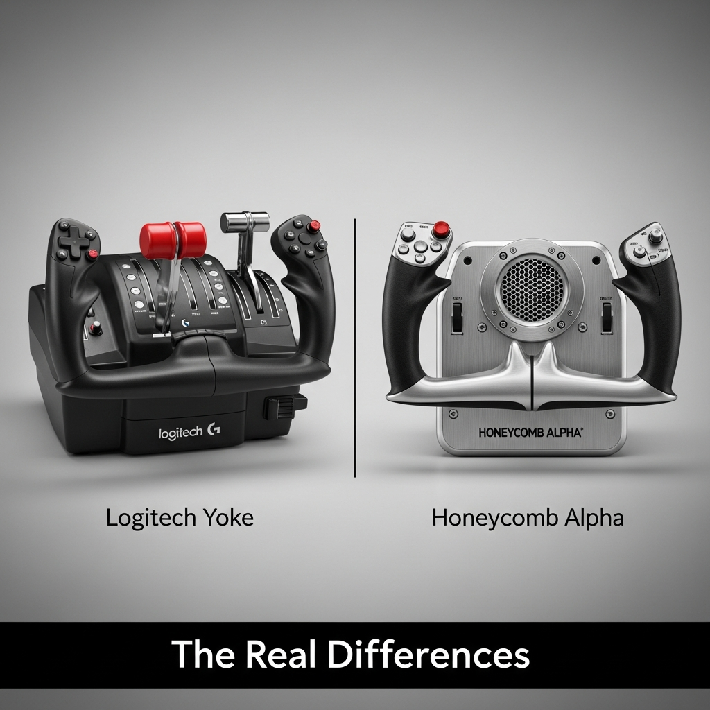 Logitech Yoke vs Honeycomb Alpha — The Real Differences