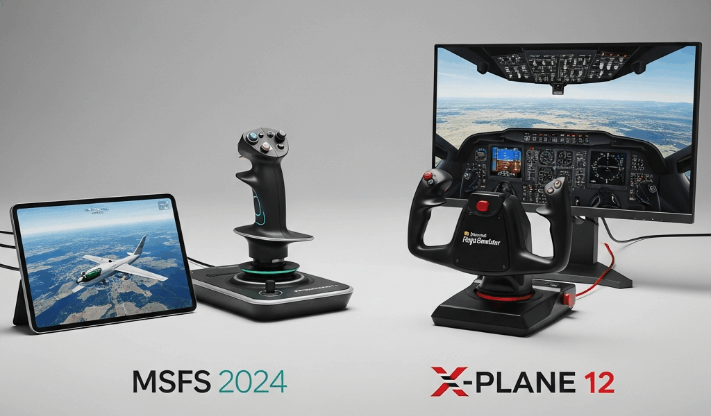 Professional photograph related to: MSFS 2024 vs X-Plane 12 — Which Flight Simulator Is Worth Your M