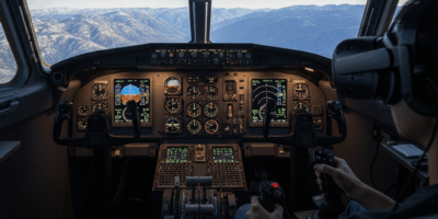 vr headset and flight simulator cockpit view showing aircraf 20260331 203504